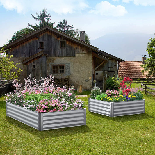 36"x 36"x 12" Galvanized Raised Garden Bed