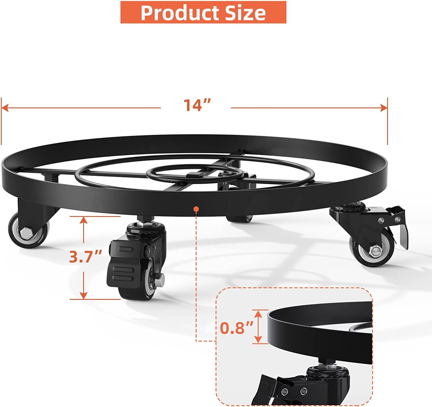 14" Gardening Tray with Wheels