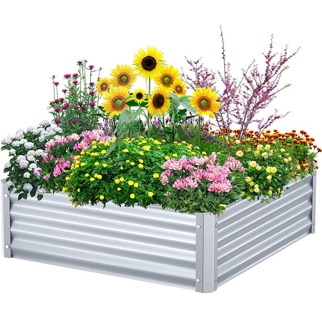 36"x 36"x 12" Galvanized Raised Garden Bed