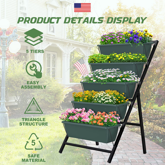 5 Tier Metal Vertical Planter