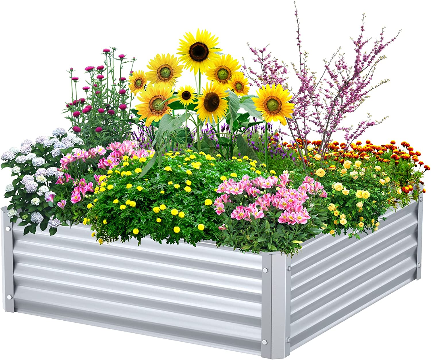 40"x 40"x 12" Galvanized Raised Garden Bed