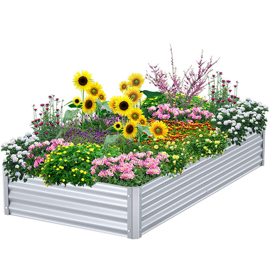 72"x 36"x 12" Galvanized Raised Garden Bed